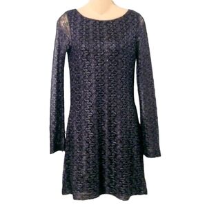 Tart Collection Cypress Dress perfect for New Years! Black silver lace dress